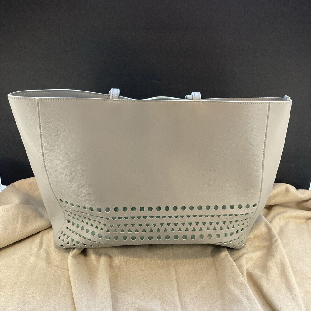 Bath & Body Works Gray Aqua Large Bag Beach Tote Purse